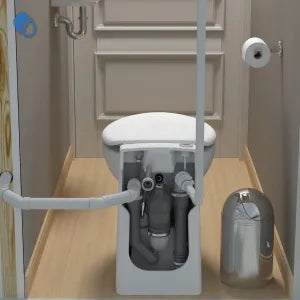 Saniflo Sanicompact C4 One-Piece UpFlush Toilet and Macerator