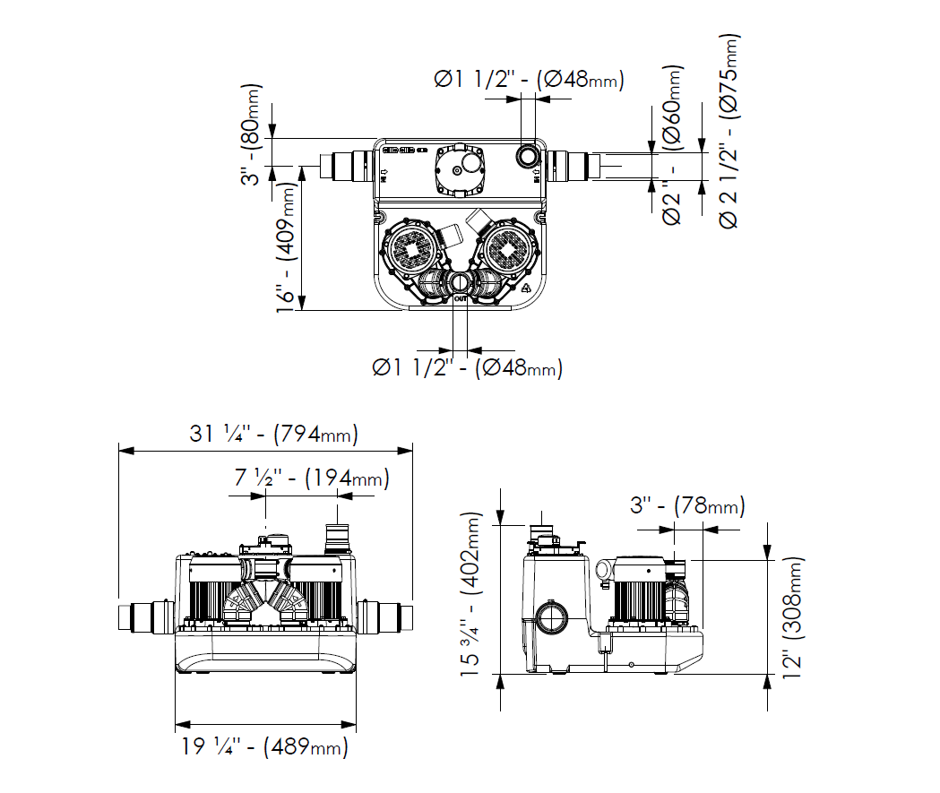 Saniflo Sanicom 2 Heavy Duty / Commercial Drain Pump