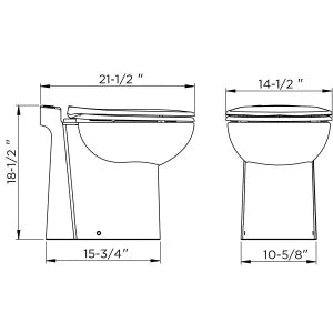 Saniflo Sanicompact C4 One-Piece UpFlush Toilet and Macerator