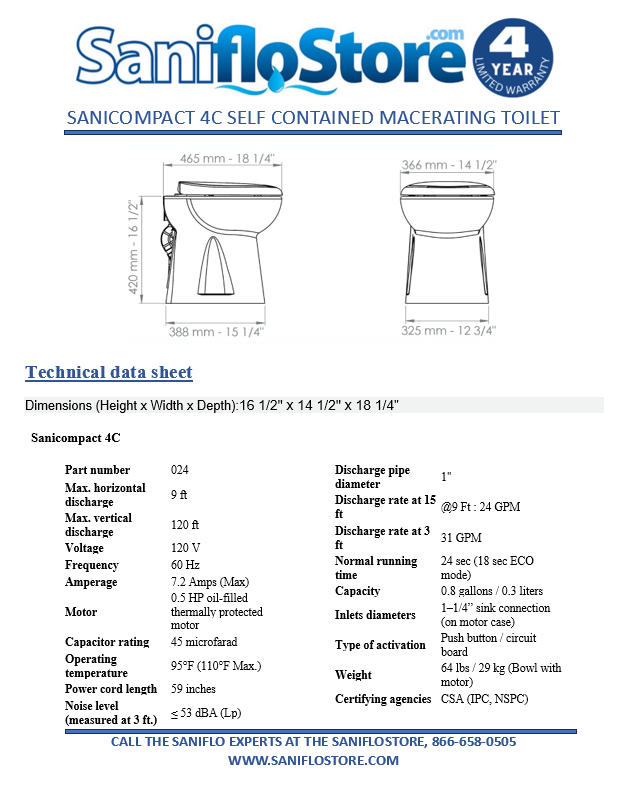 Saniflo Sanicompact 4C