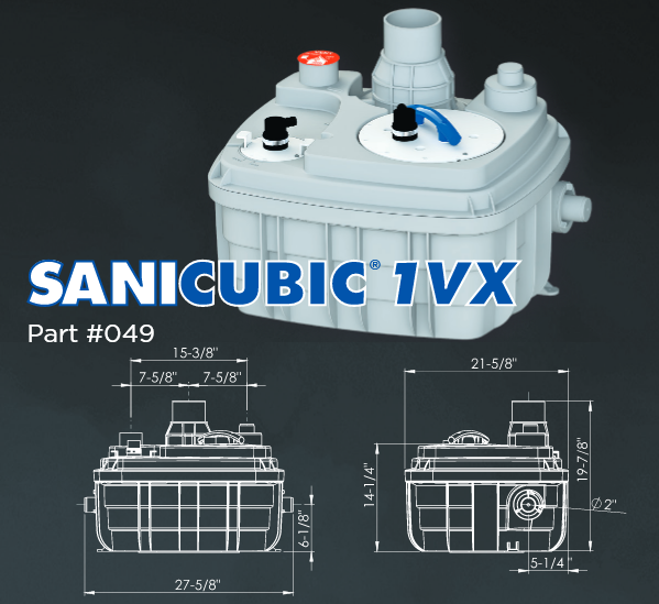Saniflo Sanicubic 1 VX Vortex System