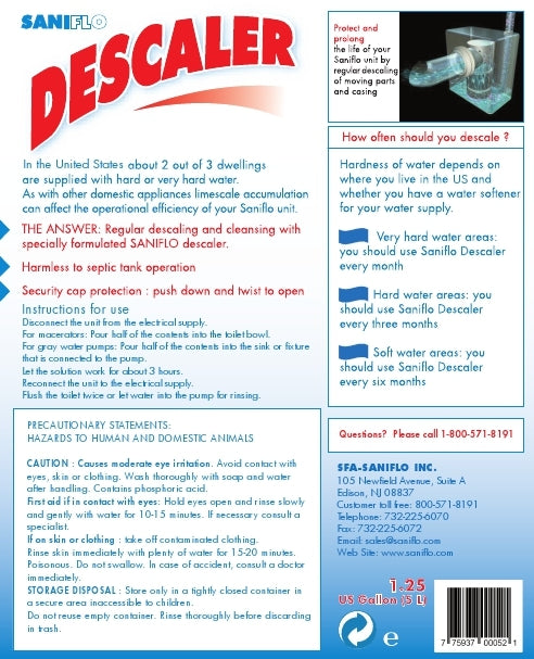 Saniflo Descaler/Cleanser – SanifloStore.com